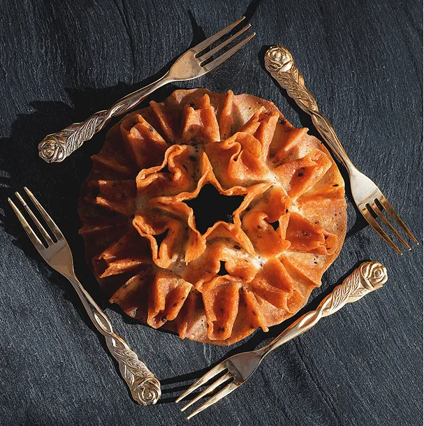 Tarte aux pommes en spirale